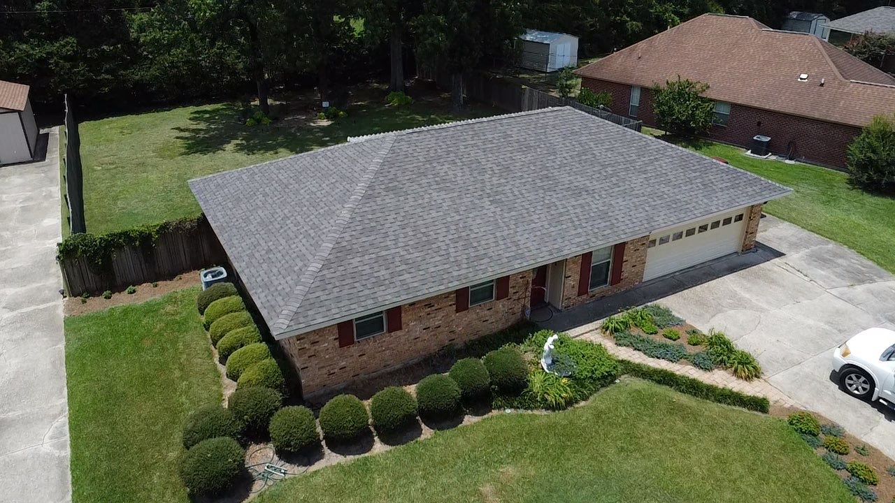 Completed shingle roof installation in Denham Springs