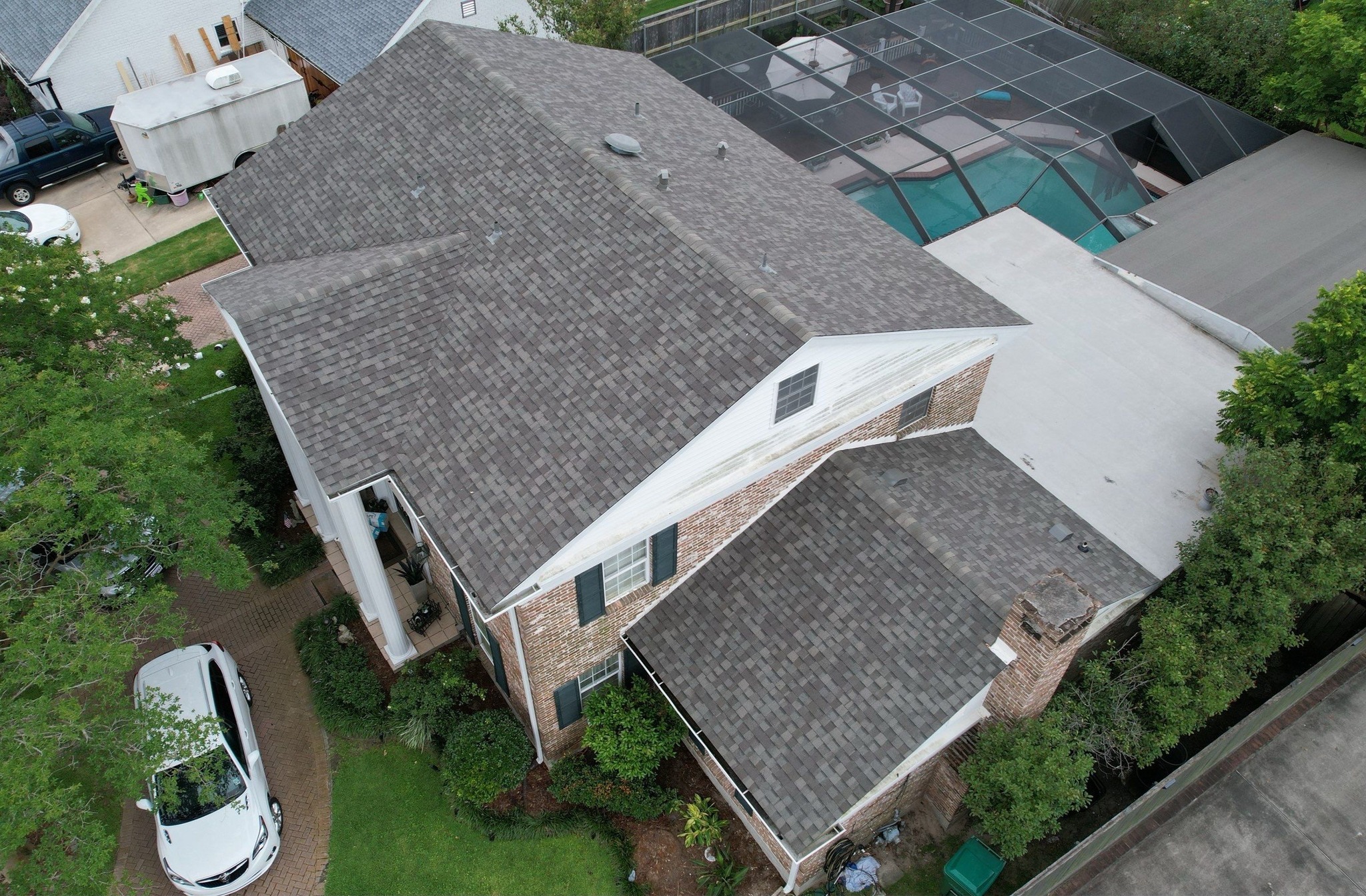 Completed roofing restoration in Gonzales